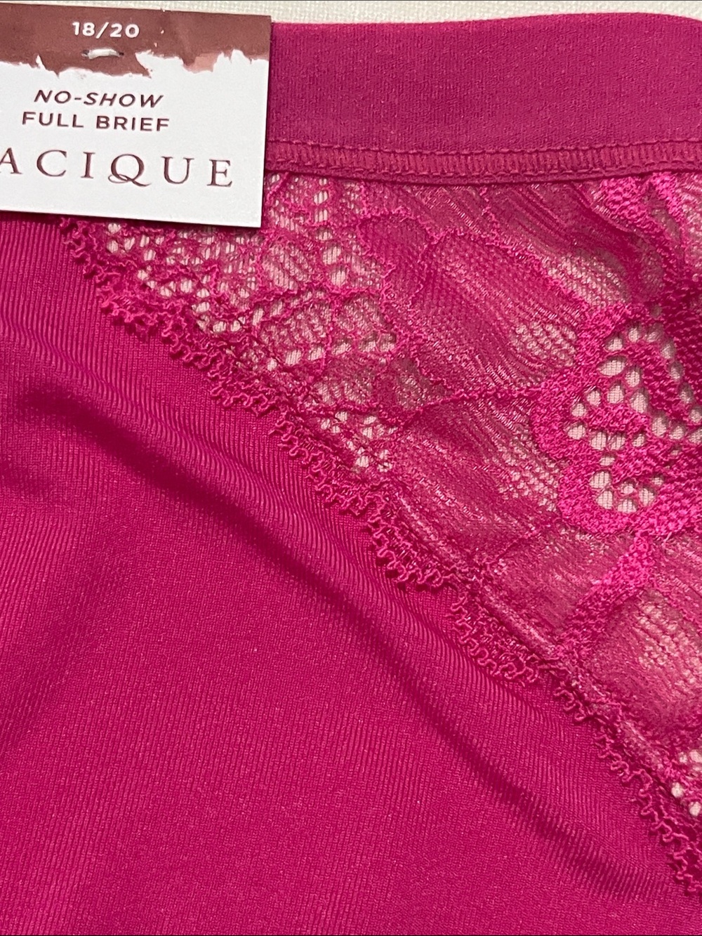 Cacique 🪻Bright Fuchsia Full Coverage High-Waist Women’s Brief - Picture 4 of 5